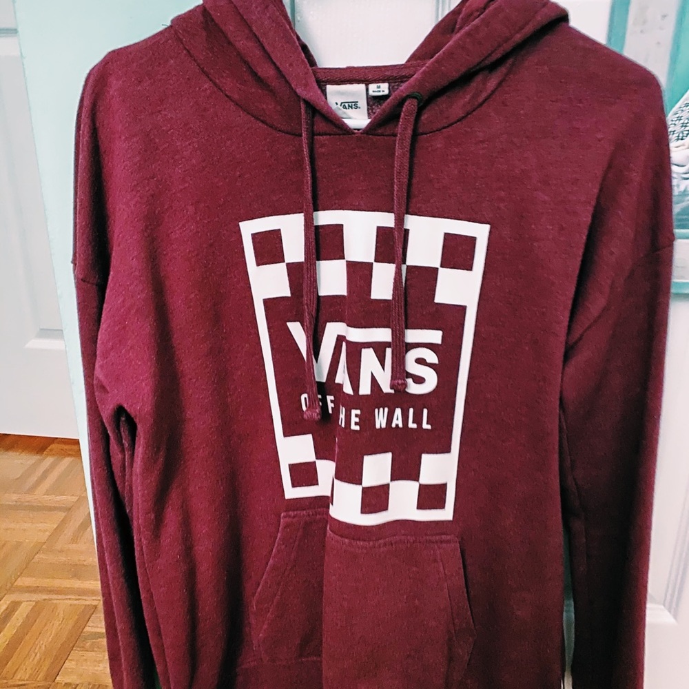 Vans maroon checker hoodie